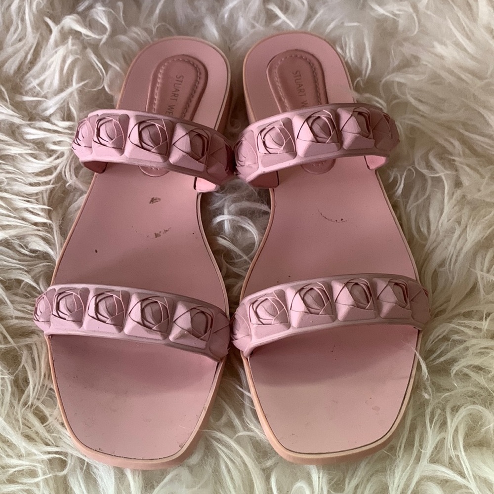 Stuart Weitzman rosita slides sandals pink 8
